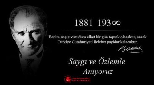 İzmit Kaymakamı Yusuf Ziya ÇELİKKAYA'nın “10 Kasım Atatürk’ü  Anma Günü” Mesajı